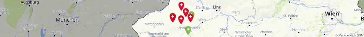 Kartenansicht für Apotheken-Notdienste in der Nähe von Wendling (Grieskirchen, Oberösterreich)